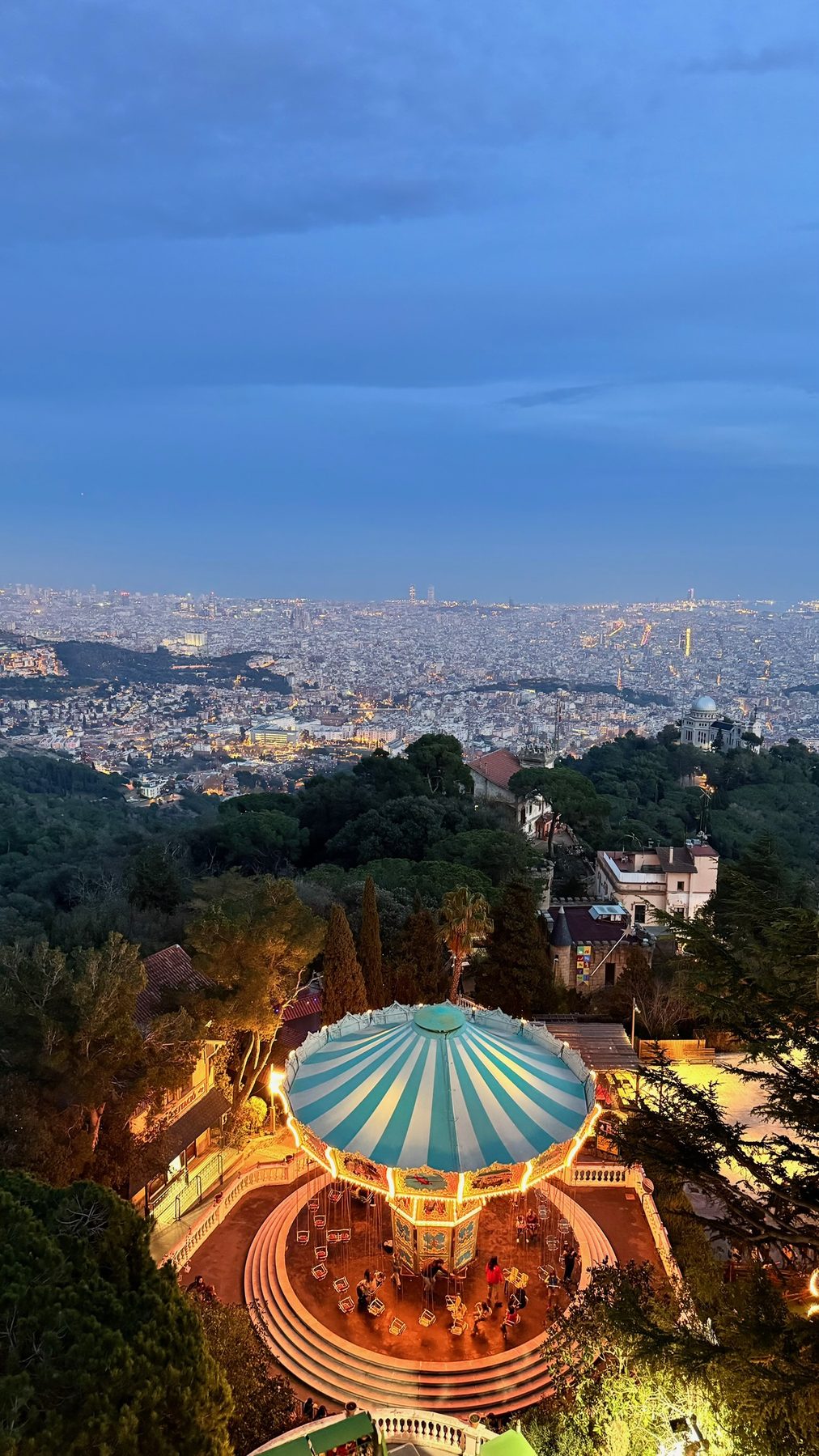 Barcelona panorama by night